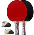 Double Fish 2 Paddles | ITTF Approved Ping Pong Rackets and Free Case | Professional Table Tennis Paddle