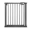 Froadp Barrière de Sécurité Extensible, Barrière de Pression sans Perçage, Grilles de Porte Barrières pour Bébé et Chiens, Porte de Protection D'escalier en Métal Largeur Réglable(Noir, 75-85cm)