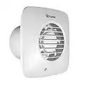 Dimplex Xpelair DX100BTS Simply Silent Bathroom Extractor Fan with Humidistat & Timer Control, Adjustable Twin Speed, Ghost Air Movement Technology for Quiet Running, 100mm (4″), Square – White