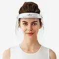 NoCry Flip Up Face Shield with Adjustable Headband; Comes with 2 Clear, Reusable Plastic Visors