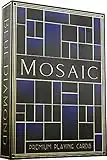 Mosaic Blue Diamond Playing Cards, Elegant Embossed and Foiled Deck of Cards with Fully Custom Designs with Free Card Game eBook, Premium Card Deck, Cool Poker Cards, Unique Colors for Kids & Adults