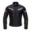 Zyxformis Veste de Moto, Blouson Moto Homme Sport avec Armure pour l'automne Hiver toute la saison étanche coupe-vent