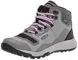 KEEN Women's Tempo Flex Mid Height Lightweight Waterproof Hiking Boot, Steel Grey/African Violet, 9.5