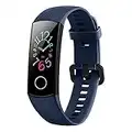 Docooler Honor Band 5 Smart Bracelet Watch Faces Smart Fitness Timer Intelligent Sleep Data Real-Time Heart Rate Monitoring 5ATM Waterproof Swim Stroke Recognition BT 4.2 Wristwatch (Navy Blue)