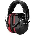 ProCase Noise Reduction Safety Ear Muffs, Hearing Protection Earmuffs, NRR 28dB Noise Sound Protection Headphones for Shooting Gun Range Mowing Construction Woodwork Adult Kids -Red