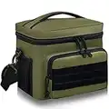 HOMESPON Insulated Lunch Bag Reusable Leakproof Cooler Box with Tactical MOLLE/PALS Webbing, Adjustable Shoulder Strap for Adults Men Women Boys Teens Camping Picnic Work School (Camo)