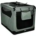 Amazon Basics Folding Portable Soft Pet Dog Crate Carrier Kennel, 42 x 31 x 31 Inches, Grey