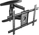 Poppstar supporto TV per parete per schermi curvi e piatti 40-75 pollici fino a 45,5 kg (braccio TV girevole, inclinabile, estendibile, mass. VESA 600 x 400mm) staffa TV per montaggio a parete