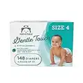 Amazon Brand - Mama Bear Gentle Touch Diapers, Hypoallergenic, Size 4, White, 148 Count (4 packs of 37)