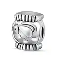 ANDANTE-Stones Perle Bead Clip Stopper Argent 925 Massif avec Motif Souris Élément Bille pour Perles European Beads + Étui en Organza