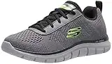 Skechers mens Skechers Men's Track Moulton Oxford, Charcoal/Black, 11 US