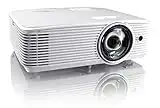 Optoma EH412ST Short Throw 1080P HDR Professional Projector | Super Bright 4000 Lumens | Business Presentations, Classrooms, or Meeting Rooms | 15,000 hour lamp life | Speaker Built In | Portable