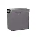 Household Essentials Collapsible Laundry Sorter with Lid, Gray