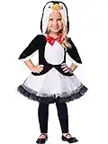 Amscan 9903507 Childs Cute Penguin Fancy Dress Tutu Costume with Hoodie And Wing Sleeves (7-8 Years)