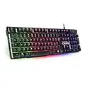 EMPIRE GAMING - Tastiera Gaming K300 QWERTY Italiana -105 Tasti Semimeccanica -Retroilluminazione LED RGB -19 Keys Anti-ghosting -12 Scorciatoie multimediali - USB con Filo