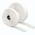 AXATY- (8meter*20mm) Hook and Loop Tape-Double Sided Self Adhesive-Nylon Sticky Strip Heavy Duty & Water Repellent/Resistant -White for Home, Office & DIY Crafts (8-Meter)