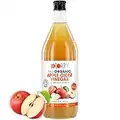 Vinaigre de Cidre de Pommes Brut avec La Mère 100% Bio OrganicPipkin – Pur, non raffiné, non filtré et non pasteurisé, 1000ml