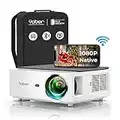 Vidéoprojecteur WiFi Bluetooth Full HD 1080P, YABER U6 10000 Lumens Projecteur WiFi Portable Soutiens 4K, Correction Trapézoïdale à 4 Points, Zoom -50%, Rétroprojecteur Home Cinéma & Présentation PPT