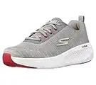 Skechers Men's GOrun Elevate-Lace Up Performance Athletic Running & Walking Shoe Running, Grey/Red, 11 X-Wide