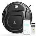 Lefant Robot Vacuum Cleaner, Tangle-Free Suction, Slim, Quite, Automatic Self-Charging, Wi-Fi/App/Alexa/Remote Control, Good for Pet Hair, Hard Floor and Low Pile Carpet, M210 Black