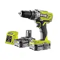 Ryobi R18PD3-215GZ 18 V ONE+ Cordless Combi Drill Starter Kit (2 x 1.5 Ah), Hyper Green