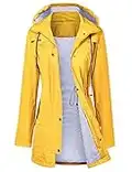 Women Raincoat Lightweight Active Wear Quick-drying Junior Casual Fashion Rain Jacket Outdoor Waterproof Jacket Yellow M