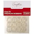 12pcs Premium Class 15 Bobbins – Fits Janome, Brother, Kenmore and Elna Sewing Machines by Sewphee