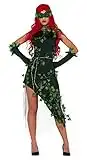 shoperama Poison Ivy Costume pour femme Motif plantes et méchant de la fée de la forêt Eva Lierre Taille S