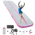 Inflatable Tumbling Track Mat 10FT 4 Inch Thickness Inflatable Gymnastics Mats Tumble Track Floor, Training Mats with Air Pump for Kids Gym Home Use Cheerleading Yoga