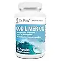 Dr. Berg Cod Liver Oil Capsules from Wild Caught Cod - No Smells or Bad Aftertaste - Rich in Omega-3 Fatty Acids (DHA & EPA), Vitamins A & D - Gluten-Free & Non-GMO Supplement - 90 Capsules