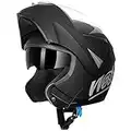 Westt Motorradhelm Herren Damen Integralhelm Klapphelm Flip-up Motorrad Jethelm Chopper Mofa Moped Roller Modular Helm Motorrad ECE DOT Zertifiziert, schwarz, L (59-60 cm)