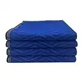 Uboxes A0075MU04 Pro Economy Moving Blankets (4 Pack) 35lbs/doz 2.92lb/ea 72"x80", Blue