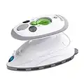 Steamfast SF-717 Mini Steam Iron with Dual Voltage, Travel Bag, Non-Stick Soleplate, Anti-Slip Handle, Rapid Heating, 420W Power, White