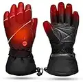 Upgraded Heated Gloves,7.4V 2200MAH Electric Rechargeable Battery Heating Gloves for Men Women,Winter Motorcycle Cycling Riding Hunting Fishing SKi Snow Mittens Hand Warmer