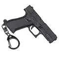 Mini Pistol-Shape Keychains for Men Women G-45 Gun-Model 1:4 Scale Key Chain Charm for Gift Bag Pendant Ornament, Black, mini