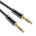 Syncwire Cavo Aux 3,5mm in Nylon 1M Cavo Jack per Cuffie, Apple iPhone, iPad, iPod, Smartphone, Autoradio, MP3, Echo DOT ECC - Nero