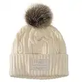 Carhartt Women's Knit pom Beanie, Winter White, One Size