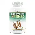 Fungo Cordyceps - 180 capsule con 650 mg di vero estratto CS-4-40% di polisaccaridi bioattivi - Altamente dosato - Fungo Caterpillar - Vegan