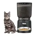 Tivray Comedero Gato Automatico, Dispensador Comida Gatos, Comedero Perro Automatico con Temporizador y Grabación de Voz 20s, 1-6 Comidas al día Alimentador Automatico para Gatos y Perros, Gris Oscuro