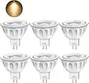 Boxlood 5W Lampadine GU5,3 LED MR16 12V Faretti Luce 3000K Bianco Caldo, Equivalente a 50W Alogena, 450LM 40 Gradi Non-Dimmerabile Confezione da, 6 Pezzi