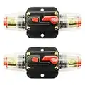 WMYCONGCONG Lot de 2 porte-fusibles 12 V DC 100 A pour voiture, bateau, commutateur stéréo, protection du système d'onduleur