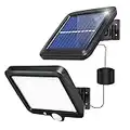 Focos LED Exterior Solares, Luz Solar Exterior Jardin con Sensor de Movimiento, Luces Solares LED Exterior Foco Solar Exterior Lampara Solar Exterior