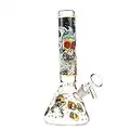 REAMIC Glass Bongs Mini Water Bong with Downstem Smoking Black Hookah Recyler Pipes H:8.07inch