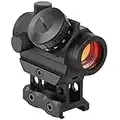 MidTen 2MOA Micro Red Dot Sight 1x25mm Reflex Sight Waterproof & Shockproof & Fog-Proof Red Dot Scope, Mini Riflescope with 1 inch Riser Mount, Black