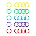 25pcs Plastic Loose-Leaf Ring,Plastic Binder Ring,Loose Leaf Ring Book Rings,Multicolour Loose Leaf Hoop Ring Clips for Study Card Notebook Photo Album Scrapbook Loose Leaf Booklet(5 Colors,28mm)