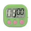 SK Depot® Digital Kitchen Timer, Cooking Timers, Simple Operation, Large Display, Loud Alarm, Magnetic Backing Stand, Minute Seconds Count Up Countdown for Kids Games School Teacher Office(Green)