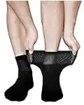 vitsocks Calcetines Confort de Descanso Antiampollas Hombre (3 PARES) para Pies Sensibles, negro, 39-41