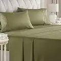 Queen Size Sheet Set - 4 Piece Set - Hotel Luxury Bed Sheets - Extra Soft - Deep Pockets - Easy Fit - Breathable & Cooling - Wrinkle Free - Comfy – Sage Green Bed Sheets - Queens 4 PC