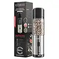 Kochnors USB Rechargeable Pepper Grinder, Gravity Electric Pepper Grinder with 6 Level Adjustable Coarseness, One Handed Operated Salt and Pepper Grinder for Kitchen, Restaurant and BBQ