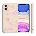 Cicili Cover Compatibile con iPhone 11 (6.1 Pollici) Multicolore Floreale Stile Semplice Custodia TPU Antiurto Morbido Silicone Design Antigraffio Covers per Apple iPhone 11 - rosa